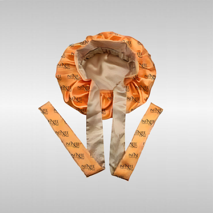 Silk Bonnet with Tie Band