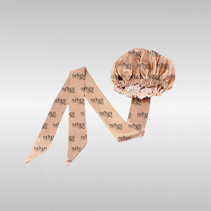 Wide Brim Silk Bonnet with Tie Band