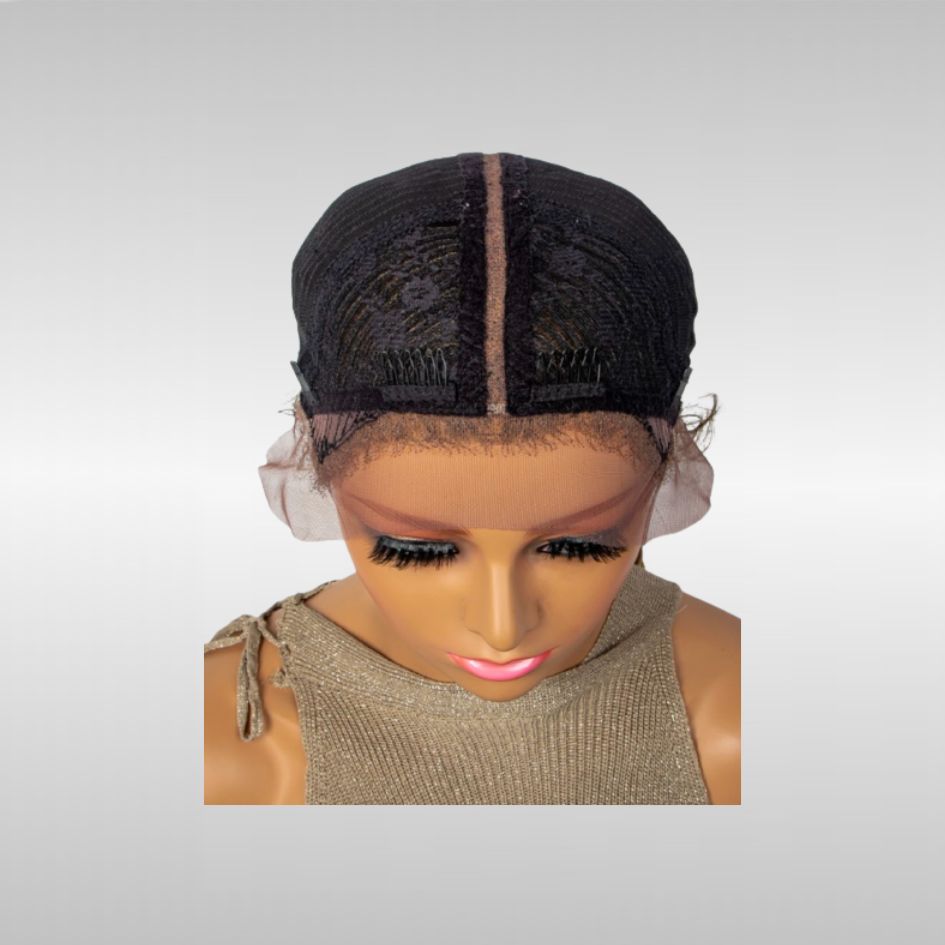 28" Curly Lace Braid Wig - 2 Tresses Cornrow Box Braids