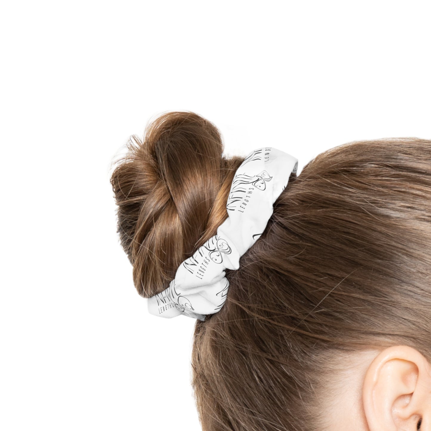 White Infinite Lengths Scrunchie