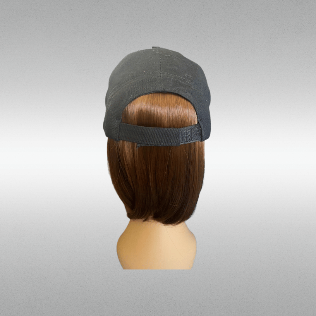 Short Brown Bob Baseball Hat Wig