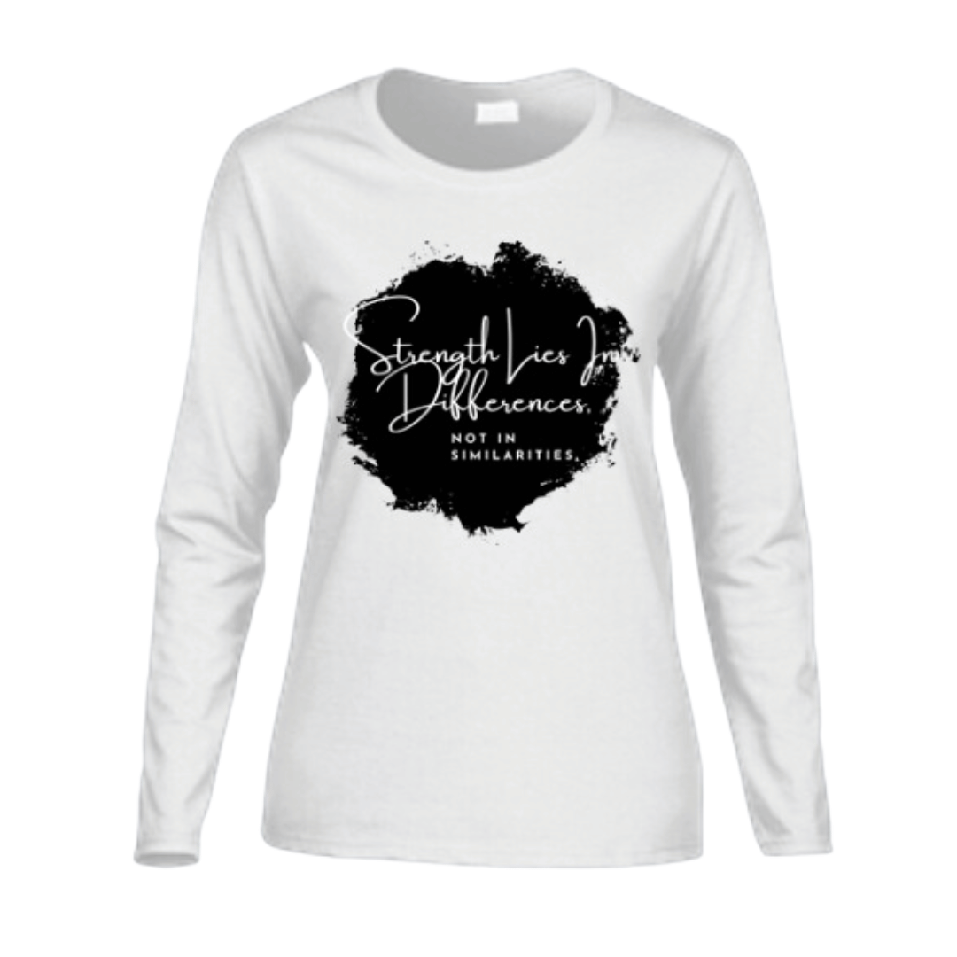 Strength Women's Long-Sleeve T-Shirt - Black Splash