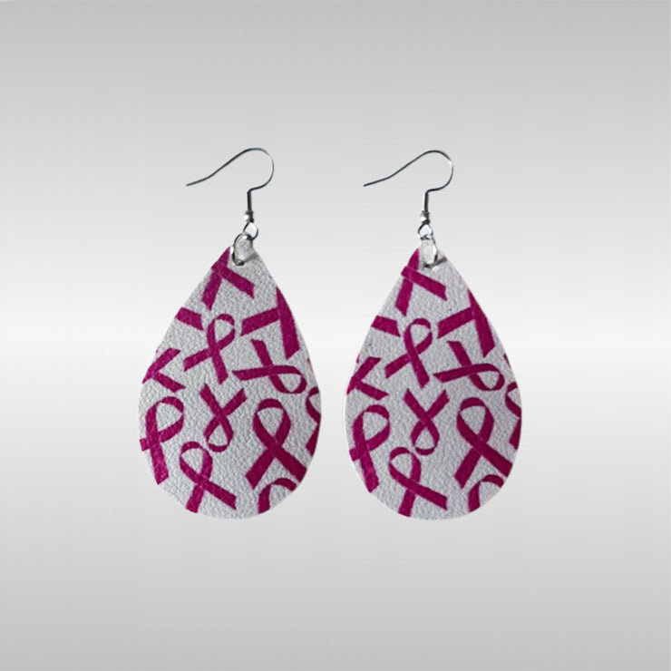 Breast Cancer Awareness Patterned Earrings