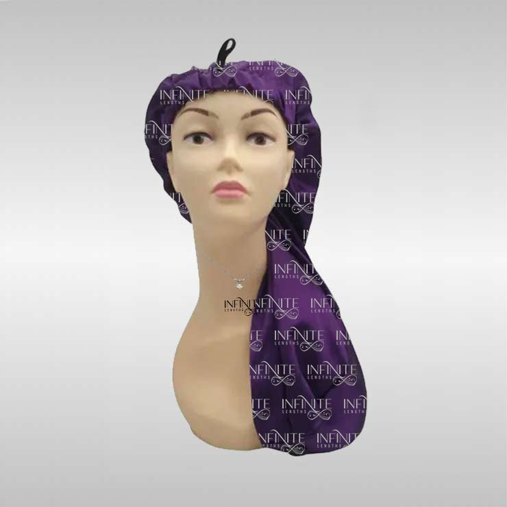 Long Silk Bonnet with Button