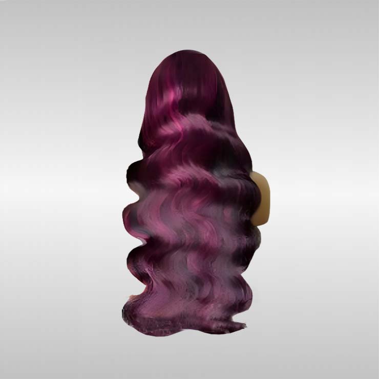 #P1B/Purple Colored Frontal Lace Wig