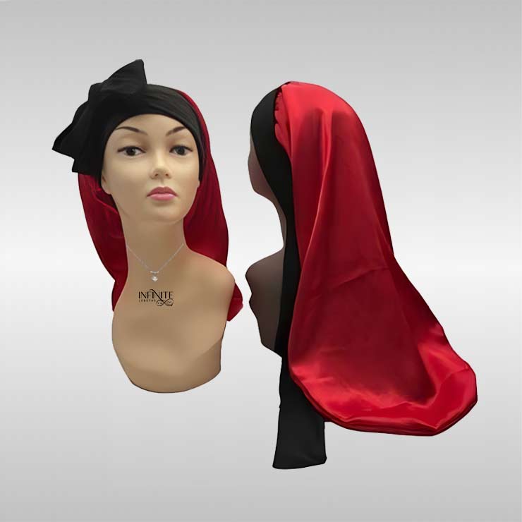 Adjustable Long Bonnet with Tie Band