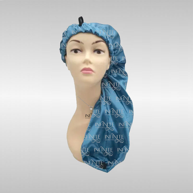 Long Silk Bonnet with Button
