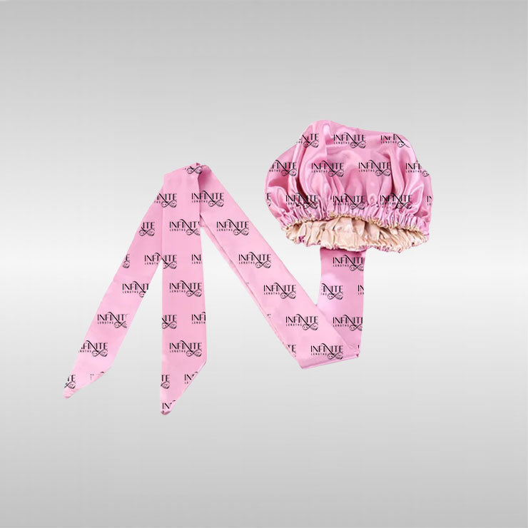 Wide Brim Silk Bonnet with Tie Band