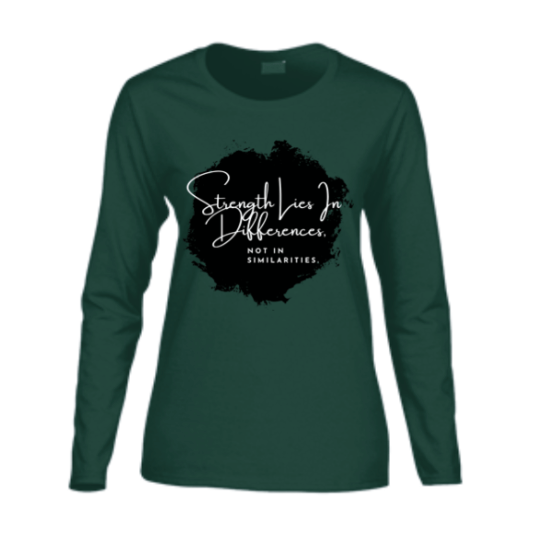 Strength Women's Long-Sleeve T-Shirt - Black Splash