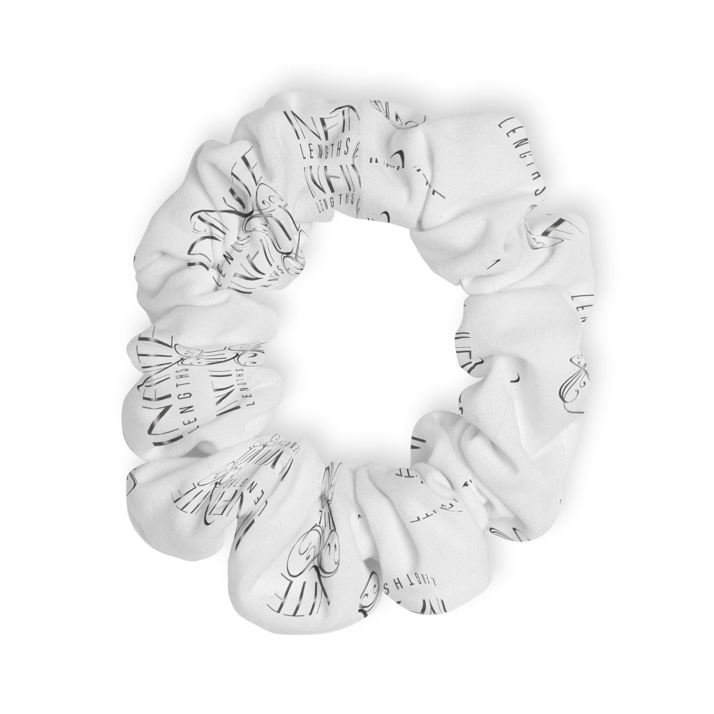 White Infinite Lengths Scrunchie