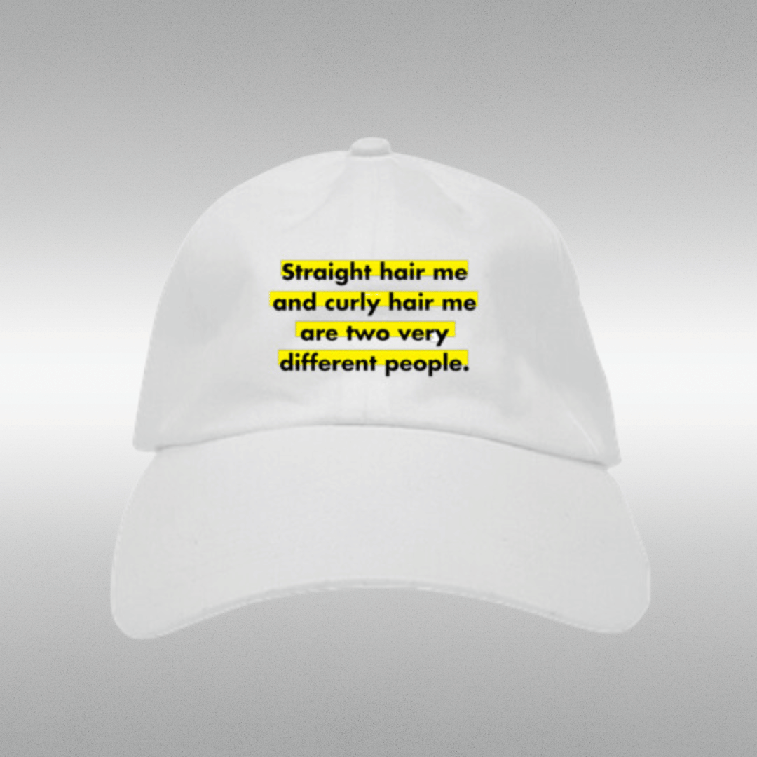 "Straight & Curly Me" Soft-Baseball Cap