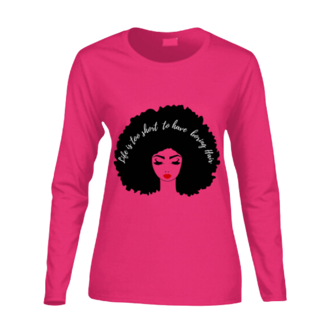 Black Afro Women's Long-Sleeve T-Shirt