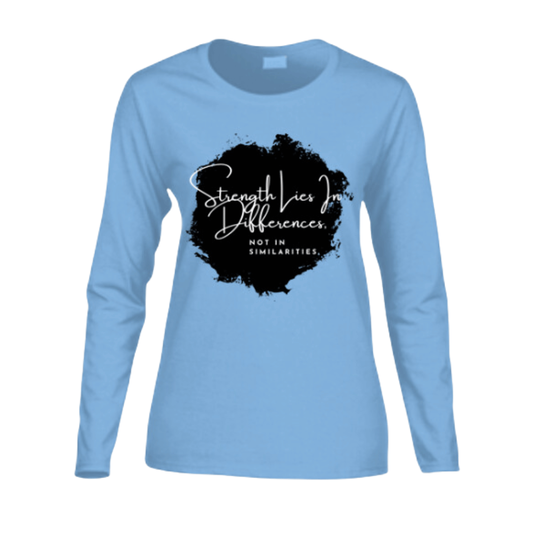 Strength Women's Long-Sleeve T-Shirt - Black Splash