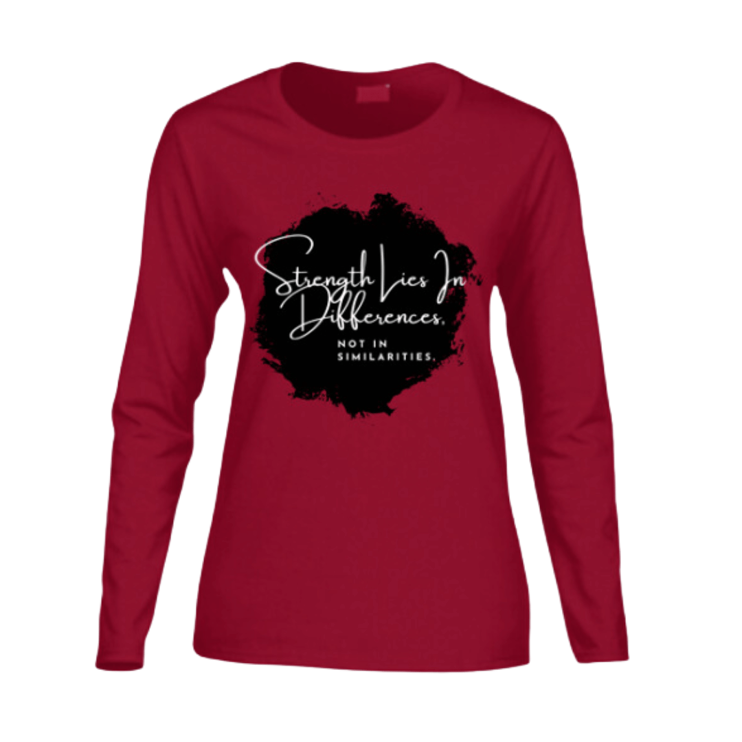 Strength Women's Long-Sleeve T-Shirt - Black Splash