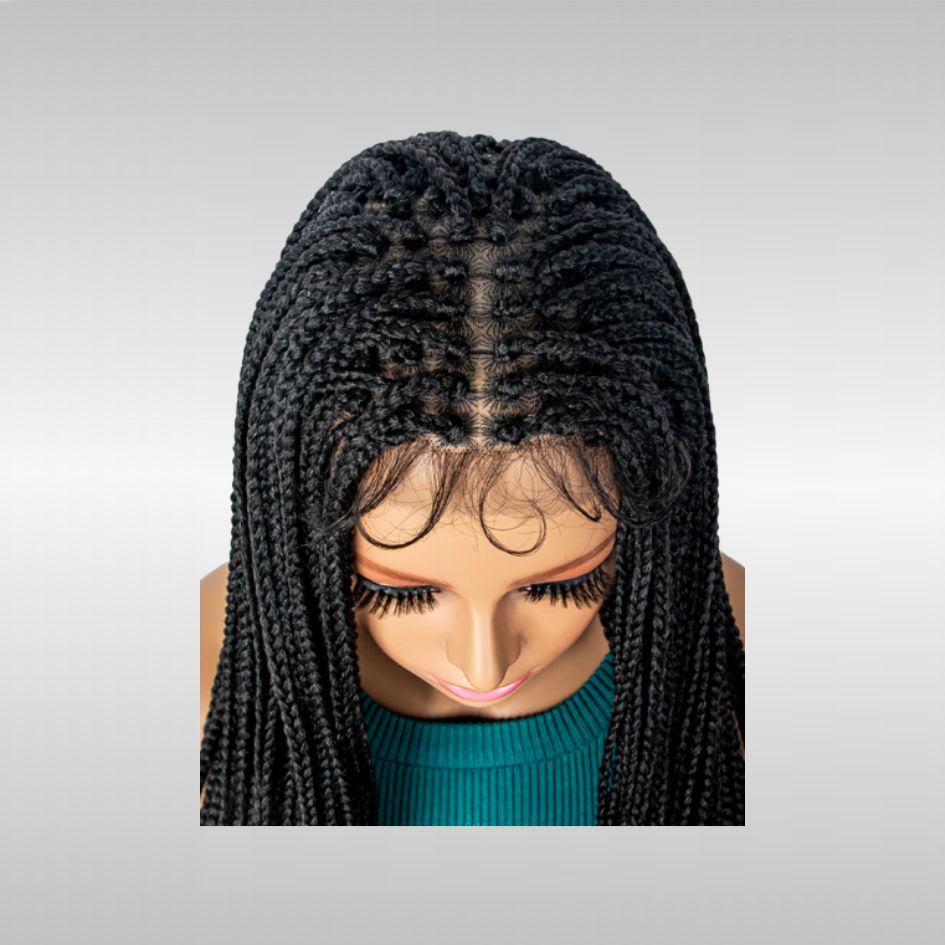 38" Lace Braid Wig with Loose Tails