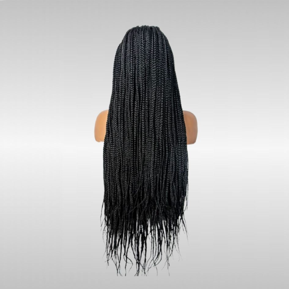 38" Lace Braid Wig with Loose Tails