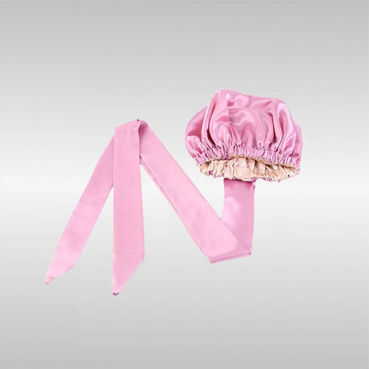 Wide Brim Silk Bonnet with Tie Band